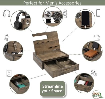 Double Tier Bedside Table Organizer voor het opslaan van grote hoeveelheden mobiele telefoonaccessoires