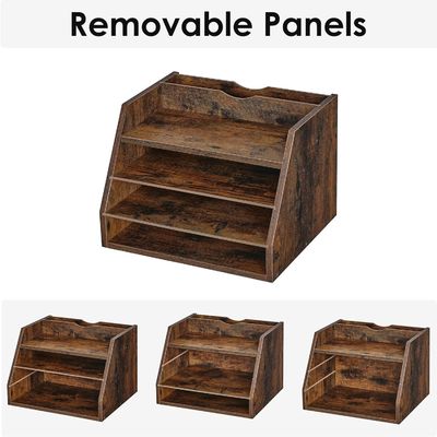 Verstelbare schappen Houten bestandsorganisator Schap voor ruimtebesparing en organisatie