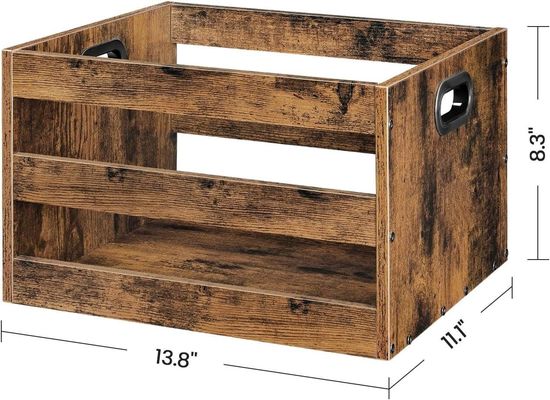 Woonkamer Vinyl Record Storage Organisator met grote hoeveelheid Vintage Hout File Storage