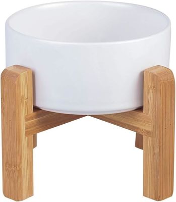 Houtstand verstelbaar Massivhouten huisdier Kattenhond Voedselschaal Huisdierenvoerders zonder tijdinstelling