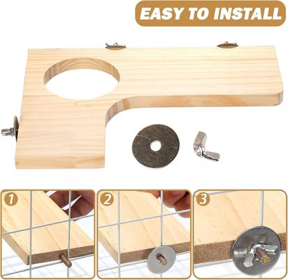 Houten platform voor hamsterkooi L-vormig rond gat 5pcs Pedal speelgoed aangepast logo