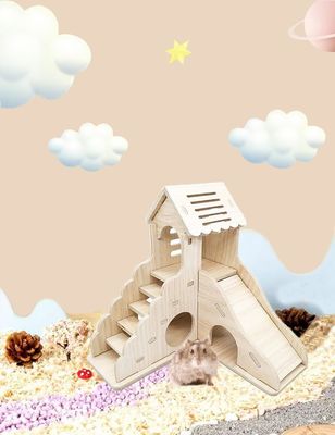 Klimladder en glijbaan Houten schuilplaats voor andere kleine dieren