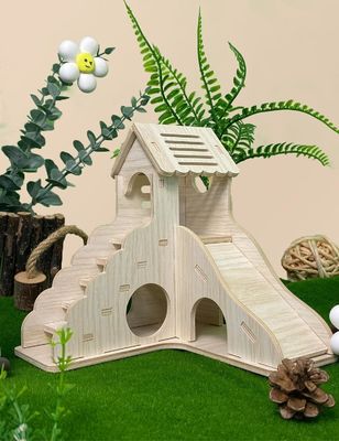 Klimladder en glijbaan Houten schuilplaats voor andere kleine dieren