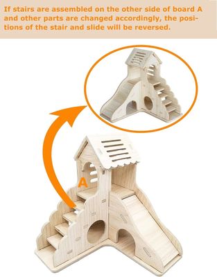 Klimladder en glijbaan Houten schuilplaats voor andere kleine dieren