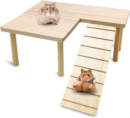 Hamster staande platform oefen speeltje kooi accessoires met push-up sluiting type