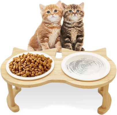 Verstelbare houten voedingsbak voor huisdieren voor niet-toepasselijke stroombron en huisdierenvoerders