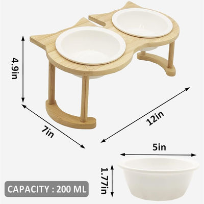 Verstelbare houten voedingsbak voor huisdieren voor niet-toepasselijke stroombron en huisdierenvoerders