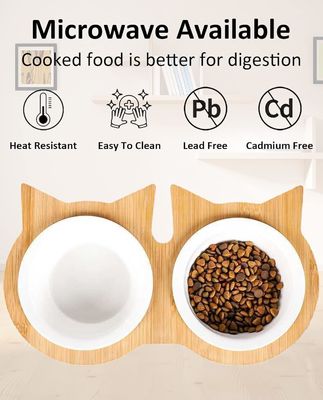 Verstelbare houten voedingsbak voor huisdieren voor niet-toepasselijke stroombron en huisdierenvoerders