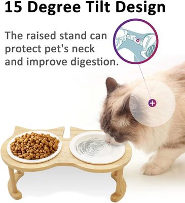 Verstelbare houten voedingsbak voor huisdieren voor niet-toepasselijke stroombron en huisdierenvoerders