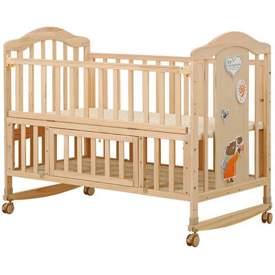 Geschenk ambacht industrieel massief hout kinderbedden cabriolet peuter slaapbed swing schommeling