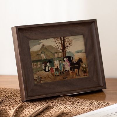 Foto frame van massief hout voor de muur foto print frame frame foto in aangepaste kleur