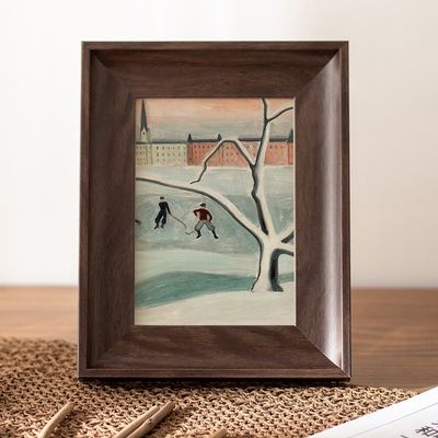 Foto frame van massief hout voor de muur foto print frame frame foto in aangepaste kleur