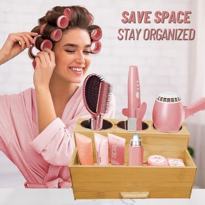 Vergroot uw toonbank met deze acryl haarstyling product organisator voor badkamer