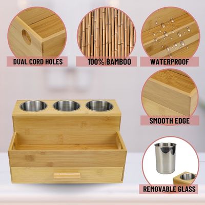 Vergroot uw toonbank met deze acryl haarstyling product organisator voor badkamer