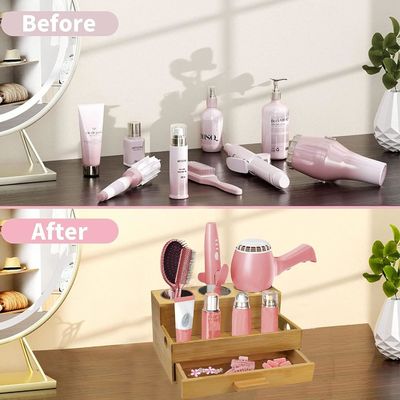 Vergroot uw toonbank met deze acryl haarstyling product organisator voor badkamer