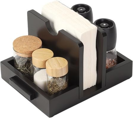 2024 Design American Style Houten Servettenhouder voor tafel om zout- en peperschaakers op te slaan