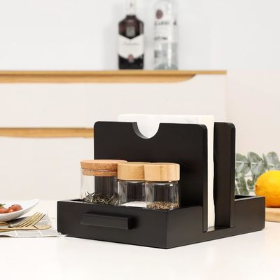 2024 Design American Style Houten Servettenhouder voor tafel om zout- en peperschaakers op te slaan