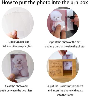 Houten huisdier herdenkingsurnen voor honden As kleine dieren As gepersonaliseerd