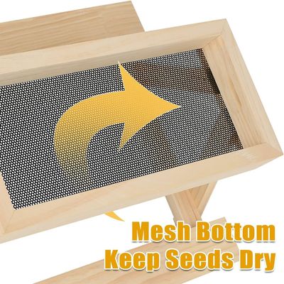 Handgemaakte kip tafel Houten picknick tafel voor huisdieren kom voeders en kleine dieren