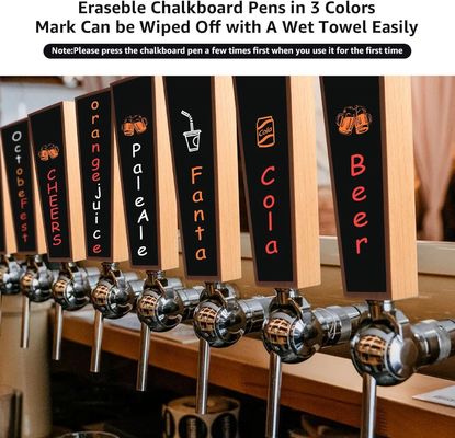 Aanpasbare Chalkboard bier kraan handgrepen voor bars en restaurants Logo inbegrepen