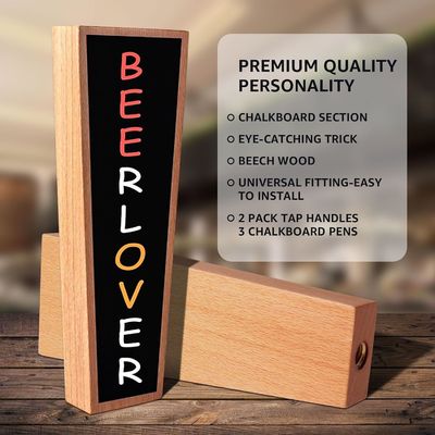 Aanpasbare Chalkboard bier kraan handgrepen voor bars en restaurants Logo inbegrepen