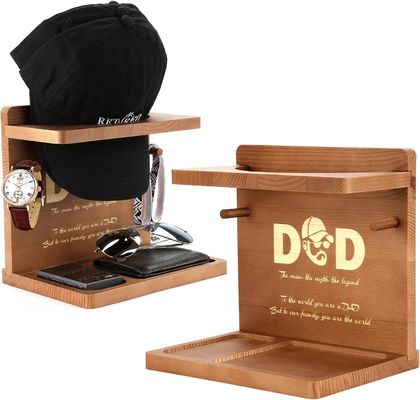 Houten plain kleur hoed display stand voor Home Office organisator en vader verjaardag cadeautjes