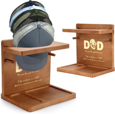 Houten plain kleur hoed display stand voor Home Office organisator en vader verjaardag cadeautjes