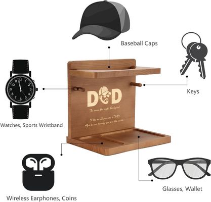 Houten plain kleur hoed display stand voor Home Office organisator en vader verjaardag cadeautjes