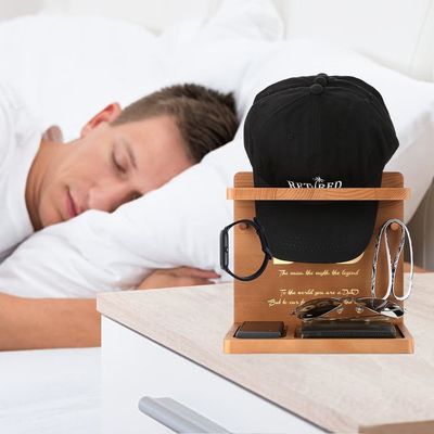 Houten plain kleur hoed display stand voor Home Office organisator en vader verjaardag cadeautjes