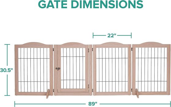 Duurzame houten hondenpoort met door de deur lopen hoge hoeveelheid en vouwbaar ontwerp