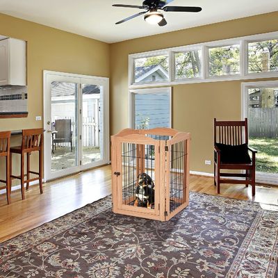 Duurzame houten hondenpoort met door de deur lopen hoge hoeveelheid en vouwbaar ontwerp