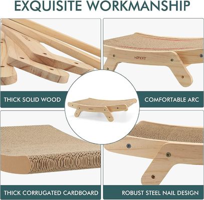 De favoriete 5-in-1 kattenkrassen voor binnenkatten met massief houten frame en aangepast logo