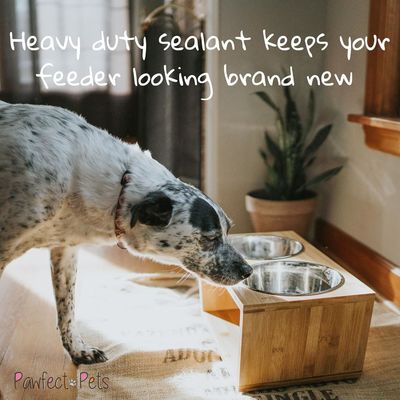 Middelgrote hondenopgeheven schaalstand 7 opgeheven schalen huisdiervoeder met vier roestvrijstalen schalen