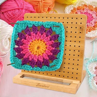 Handgemaakte breien blokkerende mat Bamboes bord met pennen Mini houten doos Pillenopslag