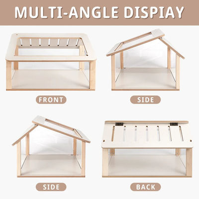 Horlogekist Custom Hamster Hideout Hout Huisdiermeubelen Speelhuis Solid Patroon voor kleine huisdieren
