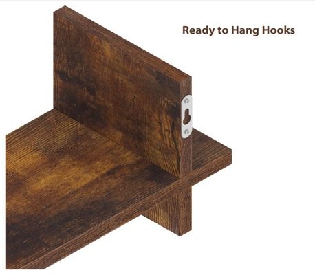 Efficiënt gebruik maken van de ruimte met 202408 Set 3 Houten Drijvende Plank Wand Montage Planken