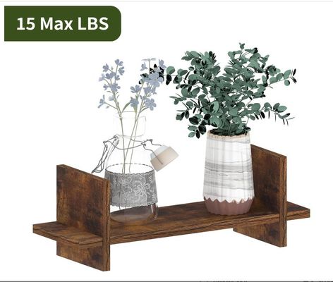 Efficiënt gebruik maken van de ruimte met 202408 Set 3 Houten Drijvende Plank Wand Montage Planken