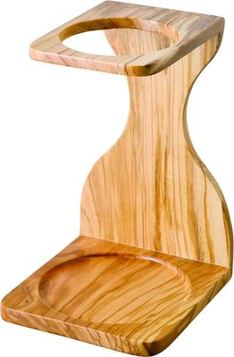 Ruimtebesparende en functionele olijfhouten druppelbak voor handgemaakte brouwerij