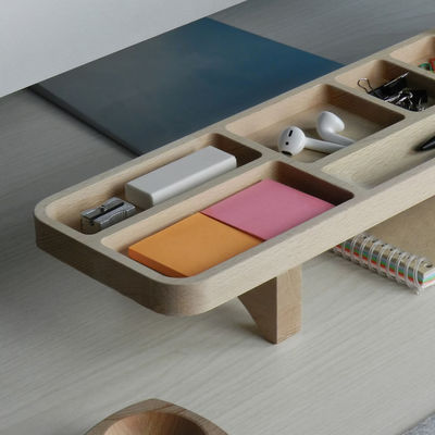 Office Desk Organizer met potloodkas en aangepast logo Hout Caddy Telefoonstaand