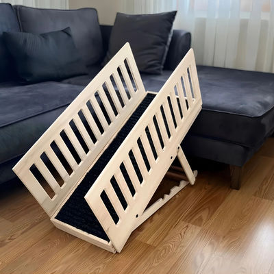 Houten oprit voor oudere honden Item type Bedden banken Verstelbare hoogte Niet-glijdend tapijt Hout