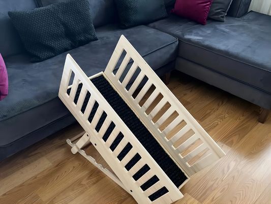 Houten oprit voor oudere honden Item type Bedden banken Verstelbare hoogte Niet-glijdend tapijt Hout