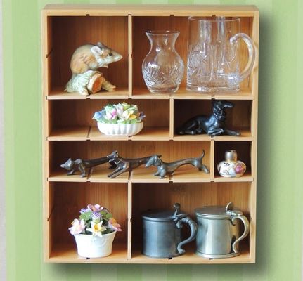 Keuken Essentiële bamboe Hout Spice Rack met schaduwdozen en verstelbare drijvende plank