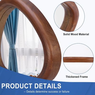 Rustieke stijl asymmetrische spiegel set van 2 voor wanddecoratie in hotel huis badkamer