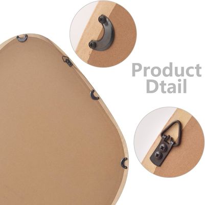 Unieke gelakte houten ronde boerderij spiegel voor moderne woonkamer en badkamer