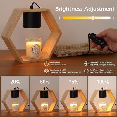 Moderne rustieke bruine houten pilaar kaarshouders voor huisversiering 3D x 9"W x 22"H