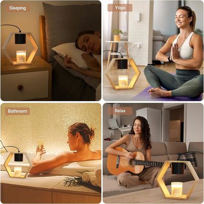 Moderne rustieke bruine houten pilaar kaarshouders voor huisversiering 3D x 9"W x 22"H