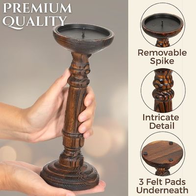 Home Decoratie Handgemaakte houten kaarsstand Set voor trouwfeest Handgemaakt ontwerp