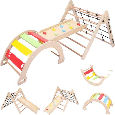 Kinderen Kleuters Indoor Gym Speel Houten Klim Speelgoed Driehoekvouw Klimmen Glijden