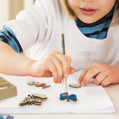 Houten versieringen Laser gesneden blanco's Snips in bloemen thema voor de natuur decor 45pcs