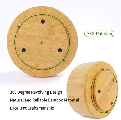 Gepersonaliseerd logo Acceptabel bamboe draaiende bureau organiseerder voor desktop opslag caddy